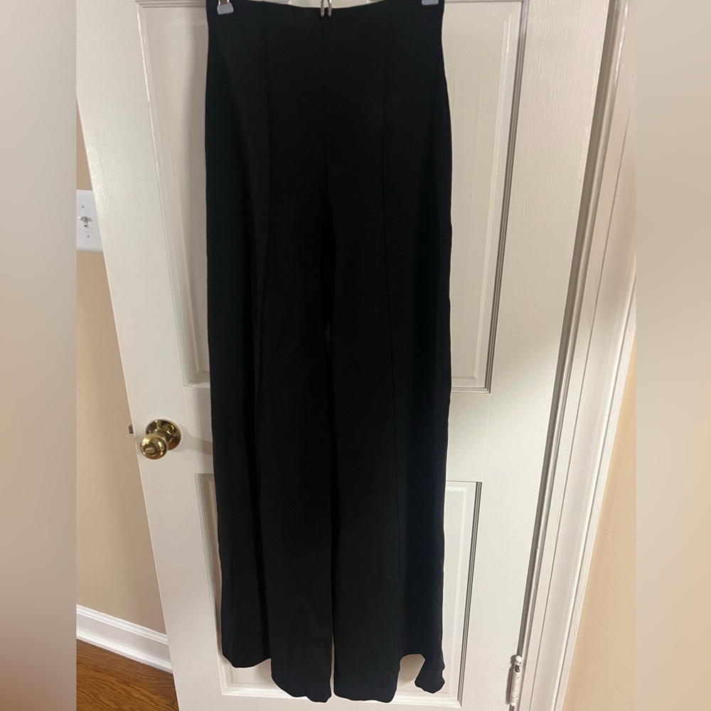 Ripley Rader Black Ponte Knit Ultra Wide Leg High Rise Trouser